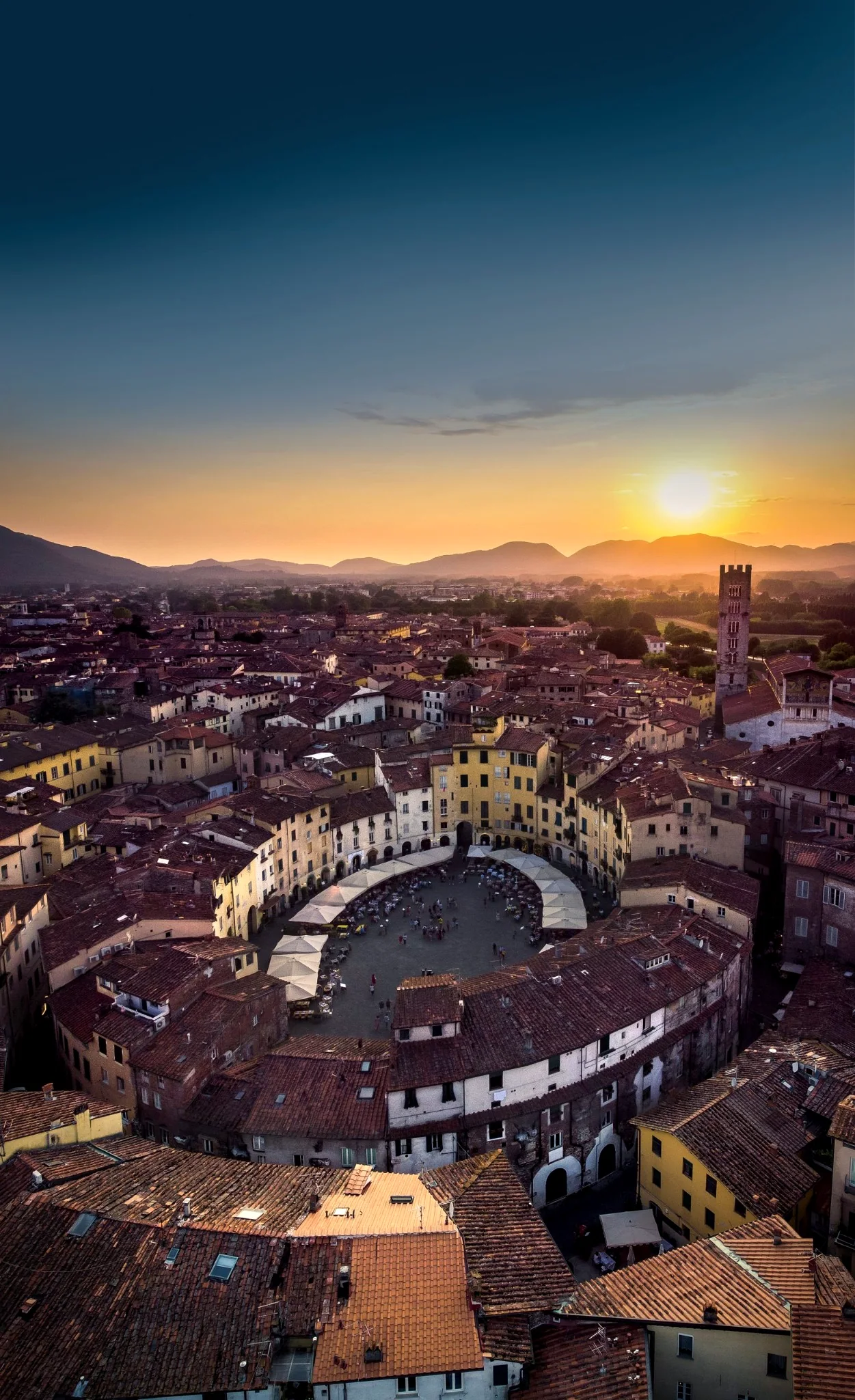 Lucca, Tuscany at sunset
